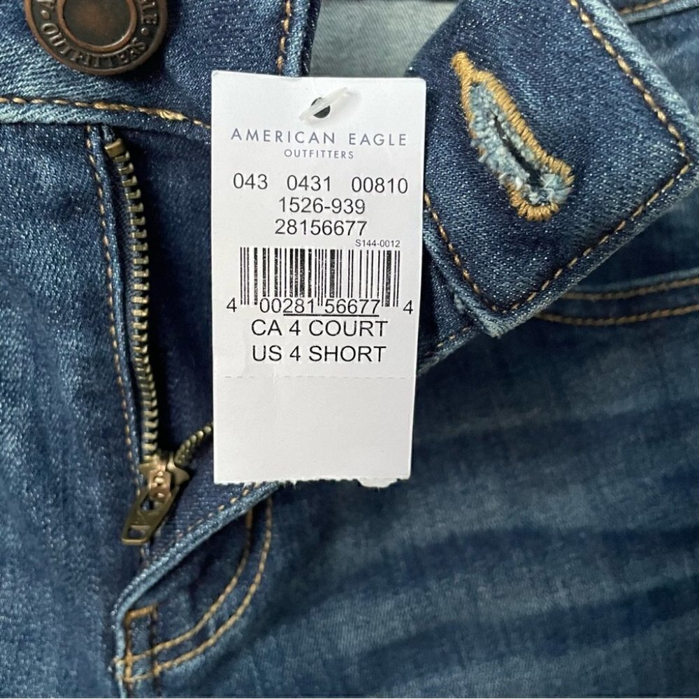 SOLD NWT American Eagle Ne(x)t Level Patched High V-Rise jegging,  Sz 4 Short - Picture 9 of 15